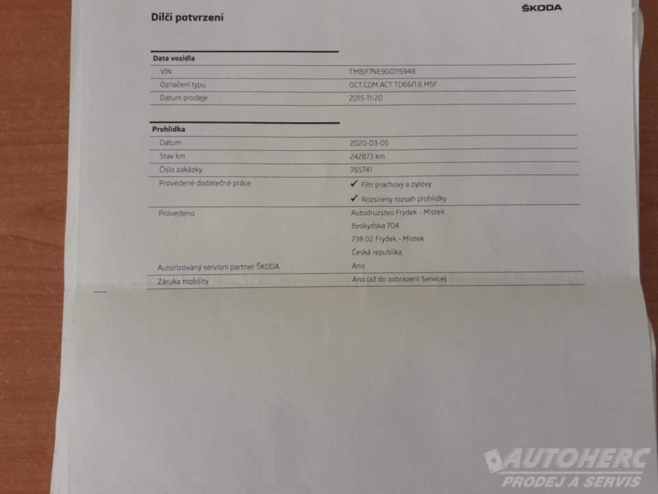 Škoda Octavia III Kombi 1.6 TDi