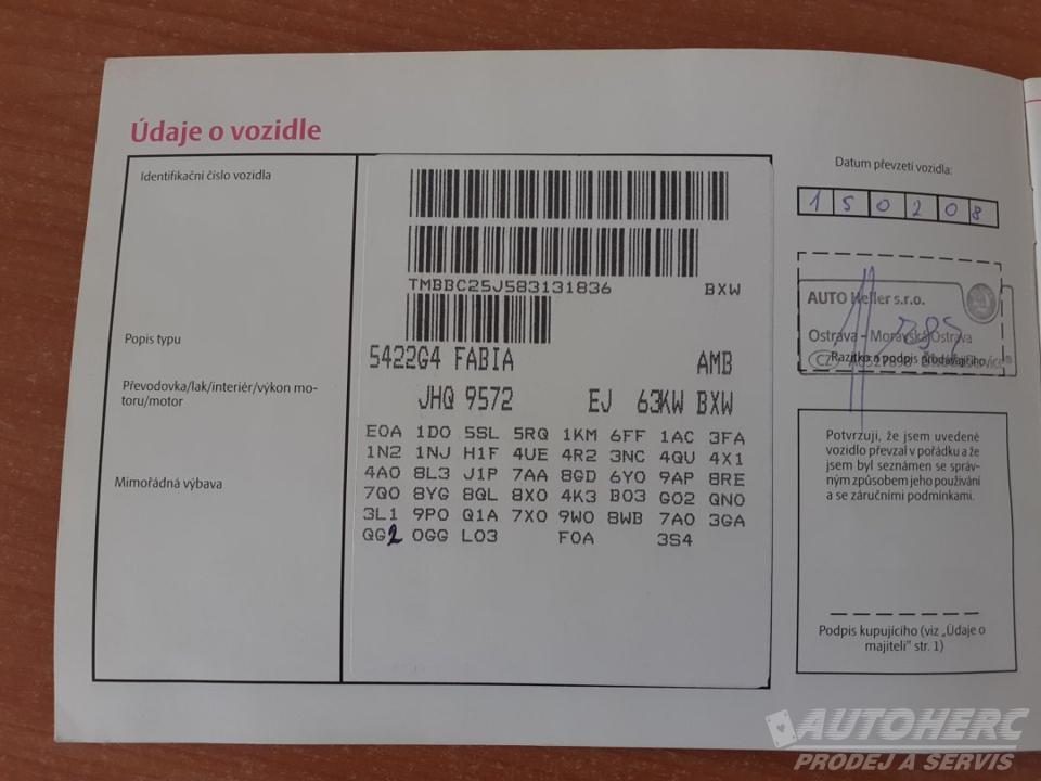 Škoda Fabia II 1.4  MPi 63 kW