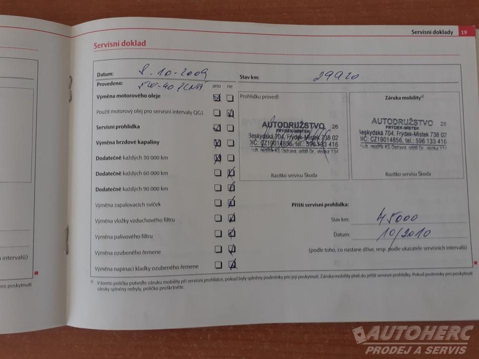 Škoda Fabia II 1.4  MPi 63 kW