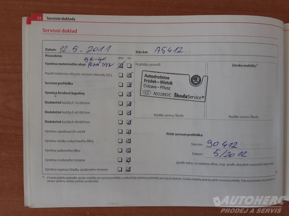 Škoda Fabia II 1.4  MPi 63 kW