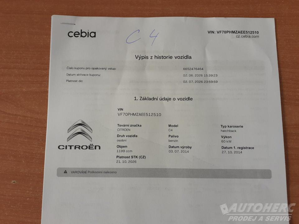 Citroën C4 Cactus 1.2 PT  KAMERA  ČR